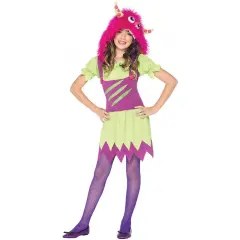 Enchanted Cotumes Girl's Fuzzy Wuzzy Wanda Halloween Costume - Size Medium Green