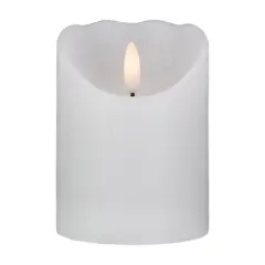 Northlight 4" LED White Flameless Battery Operated Wax Candle