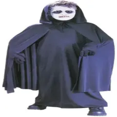 Fun World Childs black hooded cape Halloween Costume Accessory - One Size Black