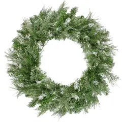 Northlight Snow Mountain Pine Artificial Christmas Wreath - 24" - Unlit Green