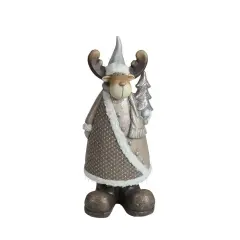 Northlight Reindeer with Glitter Christmas Tree Figurine - 15.75" Brown