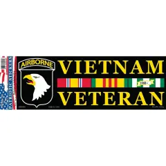 101st Airborne 1967-1972 Vietnam Bumper Sticker 3-1/4"X9"