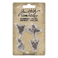 Idea-Ology Metal Adornments 4/Pkg-Foliage