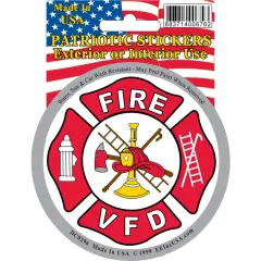 Fire V.F.D Sticker 3-1/4"