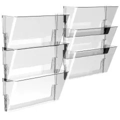 Storex Wall File, Letter, Clear (Case of 6)