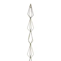 Northlight LED Lighted Battery Operated Diamond Link Christmas Garland - 7' - Warm White Lights Gold