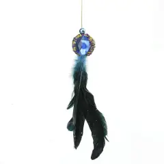 Northlight 10" Purple and Gold Regal Peacock with Jewel Hanging Tassel Christmas Ornament