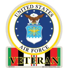 DC0016 U.S. Air Force Veteran Operating Enduring Freedom Sticker (3.5''x4.125'')