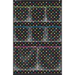 Chalkboard Brights 8 Pocket Small Storage Pocket Chart (15" x 23")