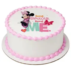 Minnie Being Me Edible Cake Image PhotoCake&reg;
