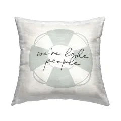 Stupell Industries Lake People Phrase Outdoor Printed Pillow