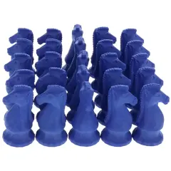 WE Games Blue Knight Chess Erasers - Bulk Pack of 25
