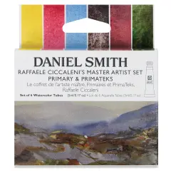 Daniel Smith Extra Fine Watercolor - Set of 6, Raffaele Ciccaleni's Master Artist Set II Primary and PrimaTek, 5 ml Tubes