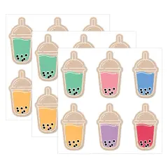 Krafty Pop! Boba Cups 6" Designer Cut-Outs, 36 Per Pack, 3 Packs
