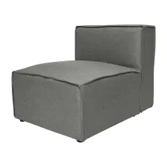 Merrick Lane Weller Modular Middle Armless Chair Dark Gray