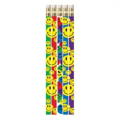 Happy Face Assorted Motivational Pencils, Pack of 144