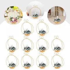 Elegant Wedding Centerpieces Party Decor 10Pc Metal Geometric Gold Centerpiece