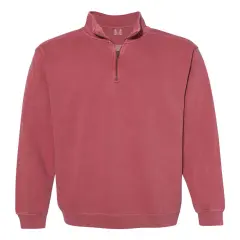Comfort Colors&reg; Garment-Dyed Quarter Zip Sweatshirt Crimson
