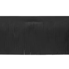 10 Yards of 4" Premium Vegan Leather Fringe Trim | 10 yard cut Black