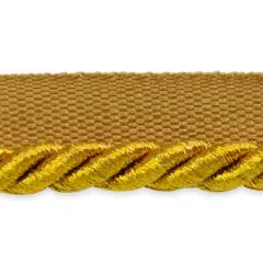 10 yards of Gloria 1/4" Metallic Twisted Lip Cord Trim | 10 yard cut Antique Gold