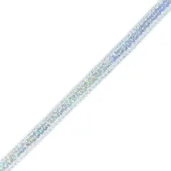 20 yards of LexSingle Row Starlight Hologram Sequin with Sparkle Edge Trim | 20 yard cut Silver