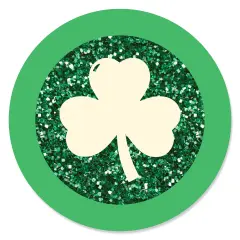 Big Dot of Happiness St. Patrick's Day - Saint Paddy's Day - Party Circle Sticker Labels - 24 Count
