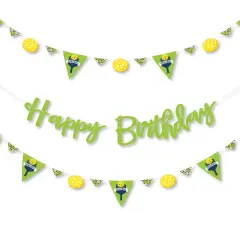Big Dot of Happiness Let&rsquo;s Rally - Pickleball - Birthday Party Letter Banner Decoration - 36 Banner Cutouts and Happy Birthday Banner Letters