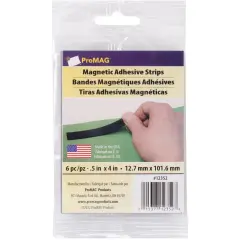 ProMag Adhesive Magnet Strips 6/Pkg-.5"X4"