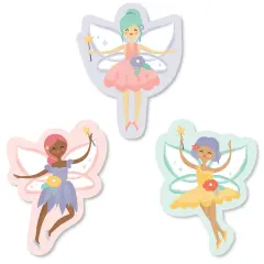 Big Dot of Happiness Let's Be Fairies - DIY Shaped Fairy Garden Birthday Party Cut-Outs - 24 Count