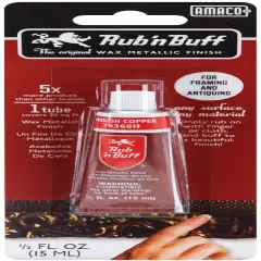 Amaco Rub 'n Buff Metallic Wax Finish .5oz-Spanish Copper