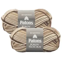 (Pack of 2) Patons Kroy Socks Yarn-Brownies