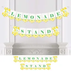 Big Dot of Happiness So Fresh - Lemon - Citrus Lemonade Party Bunting Banner - Party Decorations - Lemonade Stand
