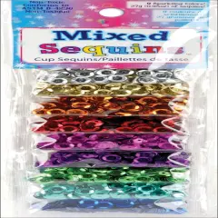 Sulyn Mixed Sequins 6mm 3g 9/Pkg-Assorted Cups