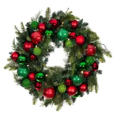 Lighted Christmas Wreath - Christmas Cheer
