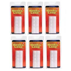 Hook & Loop Coins, 5/8", 15 Per Pack, 6 Packs