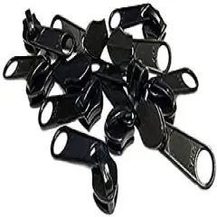 ZipperStop Distributor YKK&reg; -Zipper Repair Kit Solution YKK&reg; #8 Extra Heavy Weight Coil Long Pull Sliders Black Made in USA - 3pcs a Pack