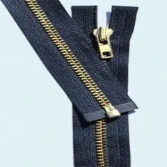 21" Medium Weight Jacket Zipper YKK #5 Brass ~ Separating ~ 560 Navy (1 Zipper/pack)