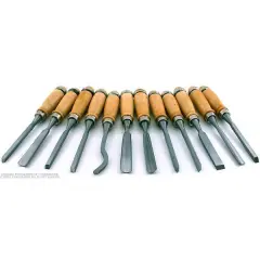 SE 7712WC Professional 12-Piece Wood Carving Chisel Set
