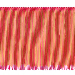 6" Multicolor Chainette Fringe Trim, Decorative, Versatile for Costumes | 5 yard cut Fuchsia Multi