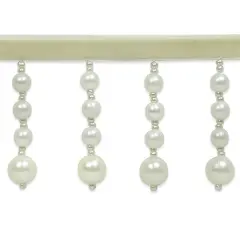 2 5/8" Pearl Beaded Ball Fringe