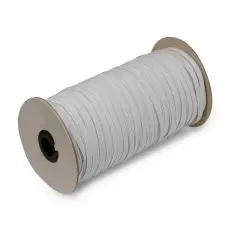 1/5" Elastic Band - 180 Yard Spool White