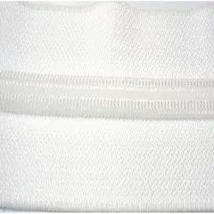 YKK #5 CN Zipper Coil Chain. Chain only Without Slides. Sold by The Yard or in Lots of 5 Yards, 10 Yards and 25 Yards. (White, 5 Yards)