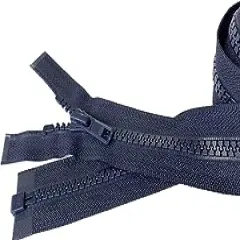 2pcs 30 Inch YKK #5 Vislon Molded Plastic Separating for Medium Weight Jacket Zippers - Made in USA (Deep Navy - 058)