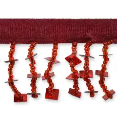 Conso 1 5/8" Square Sequin/Seed Beaded Fringe