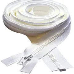 YKK&reg; 90&rdquo;&ndash;160&rdquo; Zipper ~ Long Arm Quilting Machine Zipper ~ YKK #5 Molded Plastic ~ Separating Color Black or White (1 Zipper/Pack) (145 inch, White)