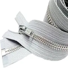 YKK 27" Jacket Zipper YKK #5 Aluminum Metal - Medium Weight Separating - Color Steel Grey 119 (1 Zipper/Pack)