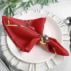 20" Design Polyester Dinner Table Napkins Red