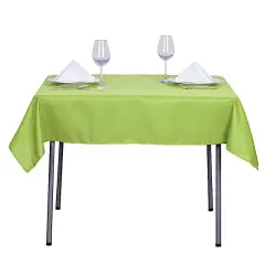10Pcs Polyester Tablecloth 54 X 54 Inch Apple green