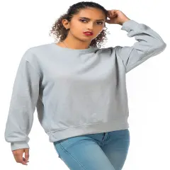 Women&rsquo;s Long Sleeve Pullover Sweatshirt | RADYAN&reg; Grey