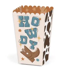 Big Dot of Happiness My First Rodeo - Little Cowboy 1st Birthday Party Favor Popcorn Treat Boxes - Set of 12